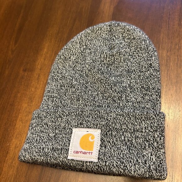 Carhartt Adult Unisex One Size Knit Cuffed Beanie Winter Hat Gray - Picture 3 of 6